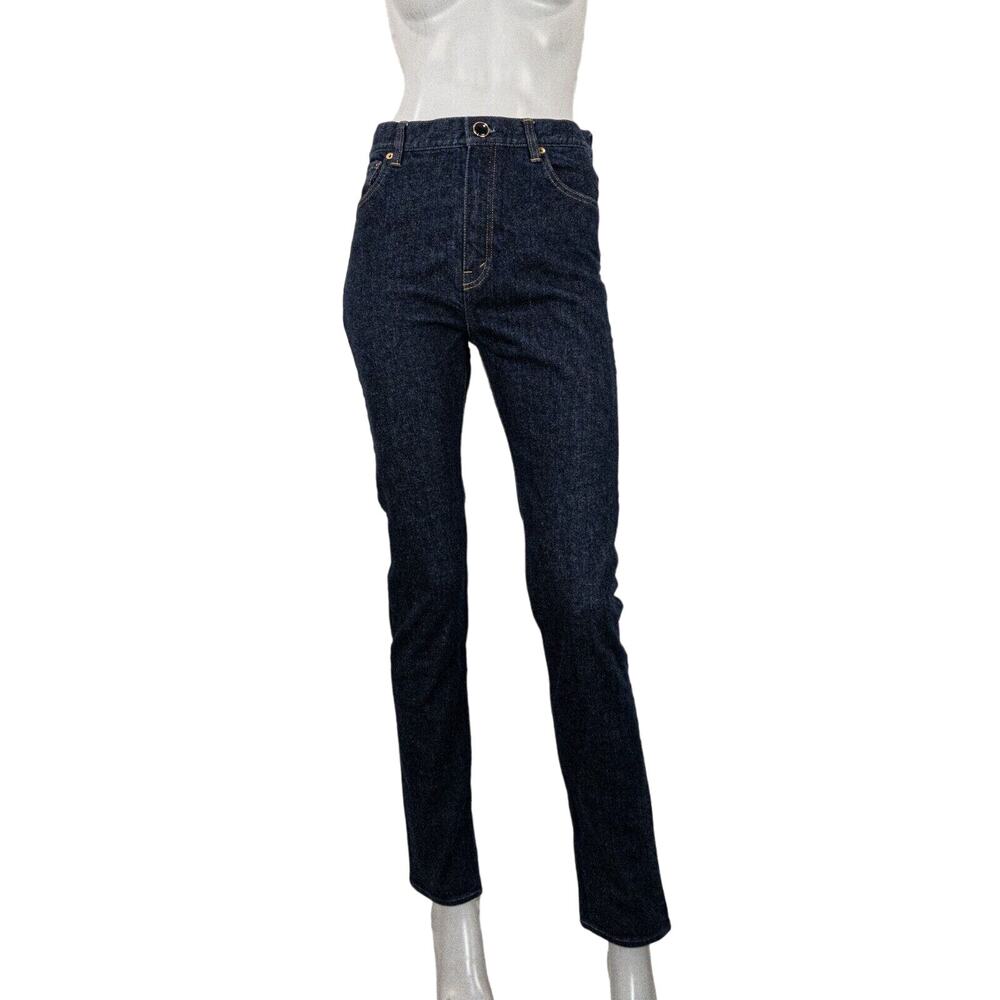 VICTORIA BECKHAM Made in JAPAN High Rise Skinny Leg Raw Denim Jeans Dark wash 28 - Picture 2 of 15